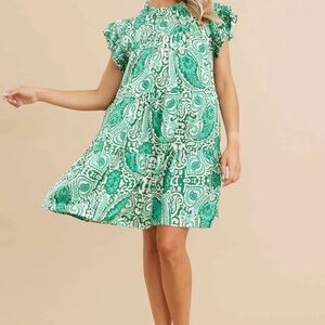 Green Paisley Dress